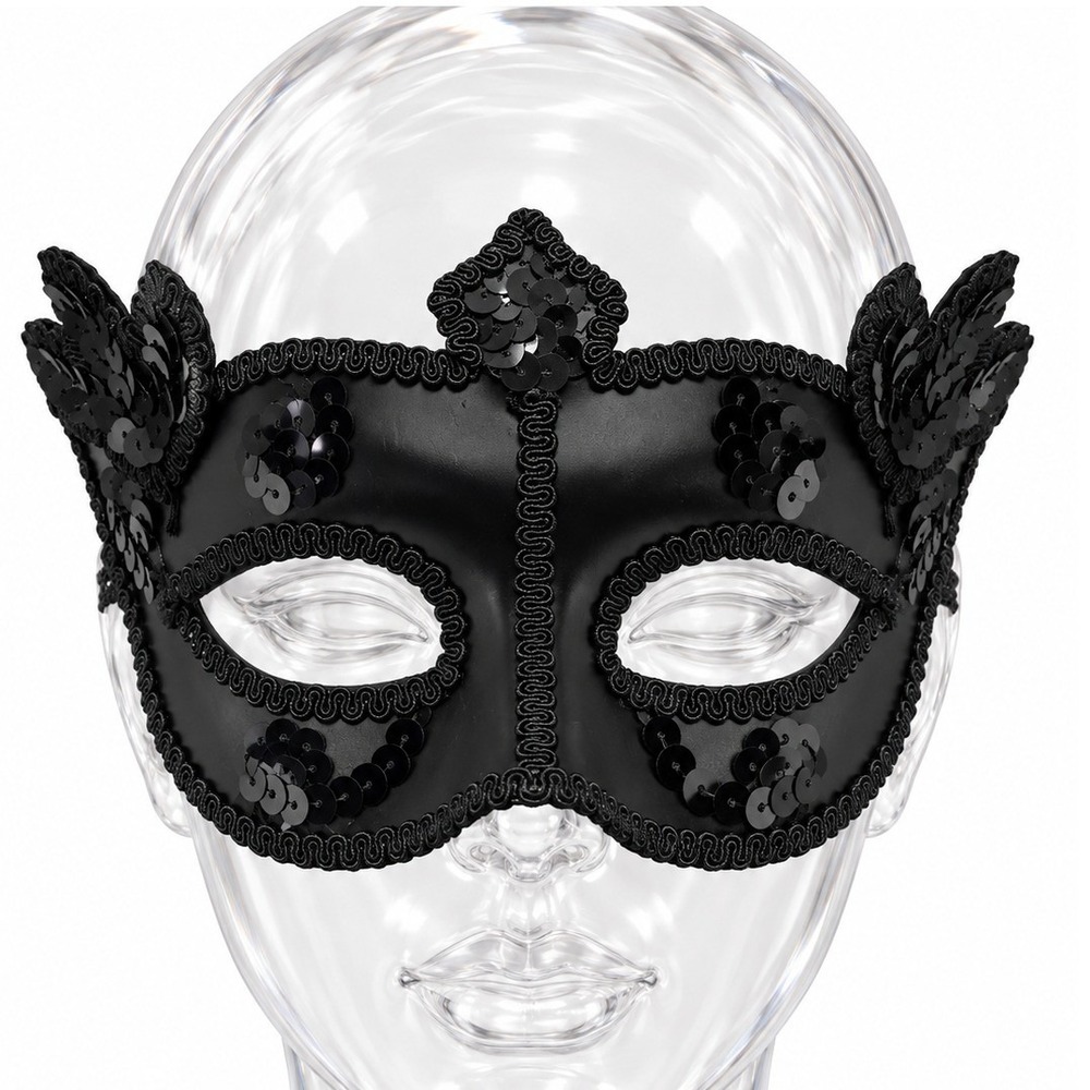 Black Venetian Womens Masquerade Ball Mask SKUJ079